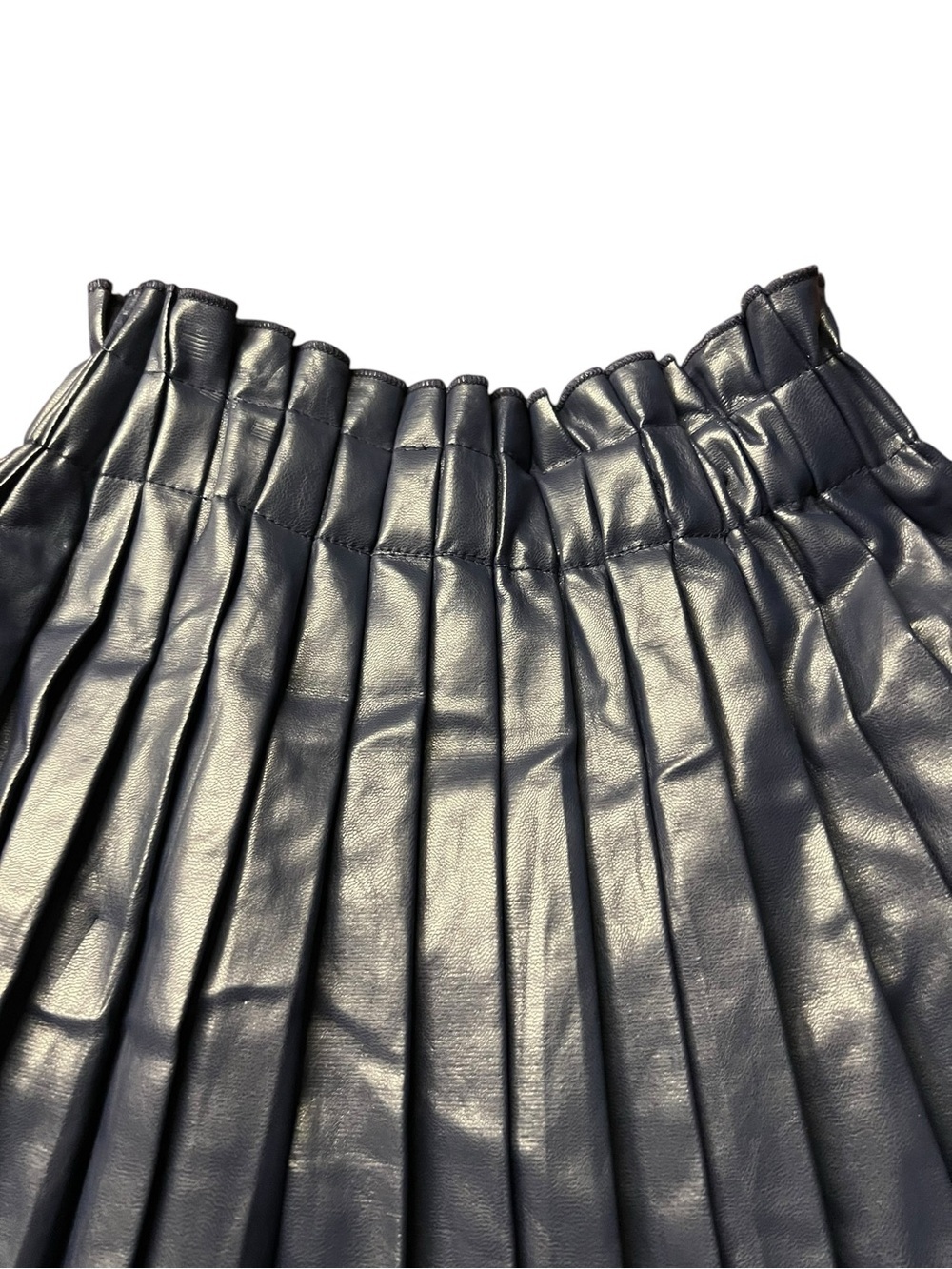 Lola + The Boys Navy Pleated Mini Skirt - Size 12 - Picture 5 of 8